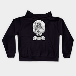 Zodiac virgo skull. Kids Hoodie